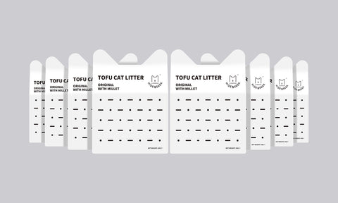 Original Tofu Cat Litter with Millet (3KG x 8)